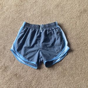 Blue and grey Nike running shorts dry fit